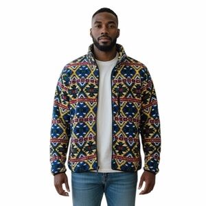 Hawke & Co Aztec pattern puffer jacket, size XL